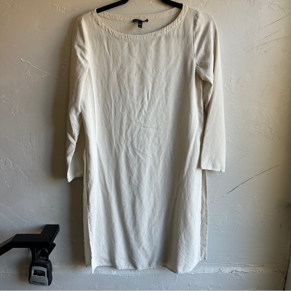 Eileen Fisher Cream Long Sleeve Tunic